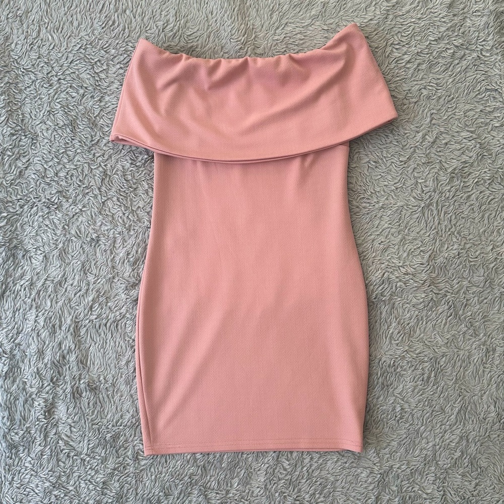 Cute Strapless Pink Dress